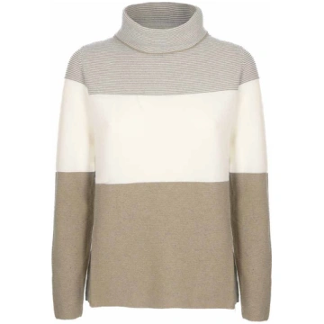 Collo anello rigato links 21042 - BEIGE / 1