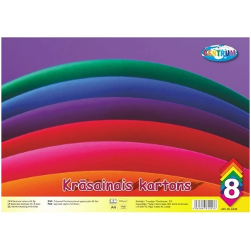 Krāsainais kartons A4 8lp. 190g