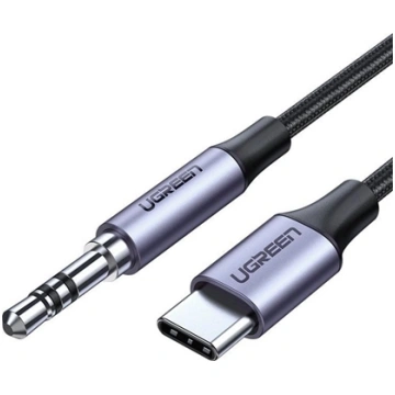Kabel USB Ugreen USB-C - mini Jack 3.5 mm 1 m Szar