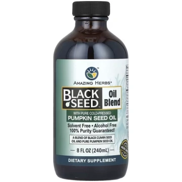 Amazing Herbs, Black Seed™ Oil Blend with Pumpkin 
