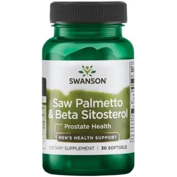 SWANSON Saw Palmetto un beta-sitosterols (30 kapsu
