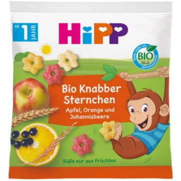 HiPP Bio graudaugu zvaigznītes ar āboliem, apelsīn
