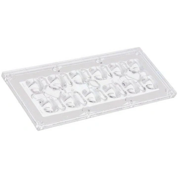 LED lens; rectangular; transparent; H: 8.42mm | CS