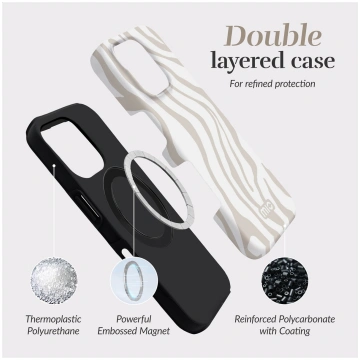 MIO Sandy Zebra Magsafe Case Compatible for iPhone
