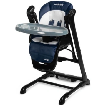 Caretero barošanas krēsls + šūpoles INDIGO BLACK N