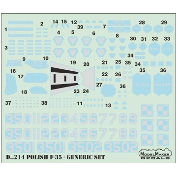 Polish F-35A Generic Set Model Maker Decals