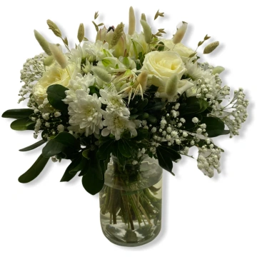 Bouquet con rose bianche - Pure Love Flowers Paler