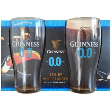 Shamrock Gift Company Guinness 0% pint glāze, 2 ga