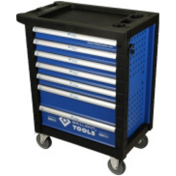 Tool cabinet with 7 drawers, empty, black, Brillia