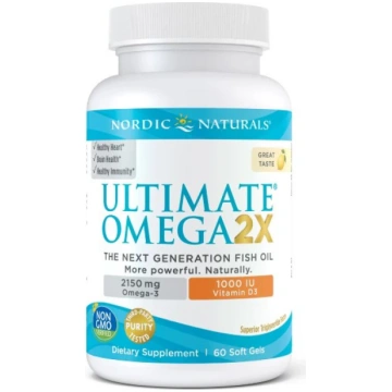 NORDIC NATURALS Ultimate Omega 2X ar D3 vitamīnu (
