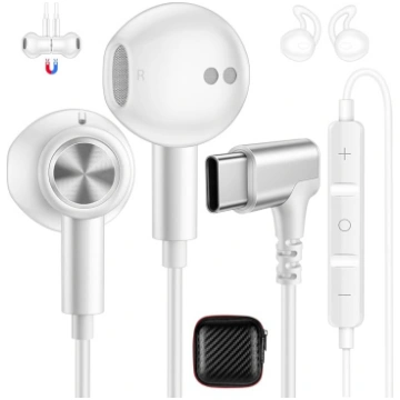 USB C austiņas iPhone 17 16 15 Pro Max Pixel 10a O