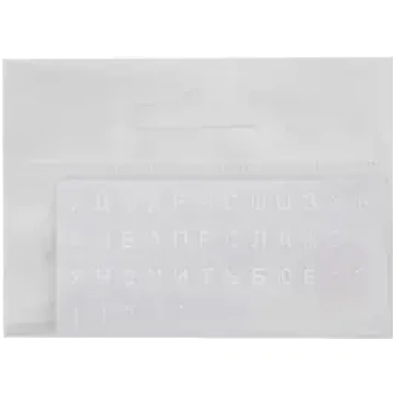 Mini caurspīdīgas tastatūras uzlīmes ar baltu krie