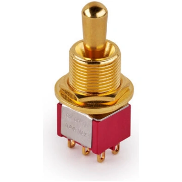 MEC Maxi Toggle Switch, Short, Solder Lugs, ON/ON/
