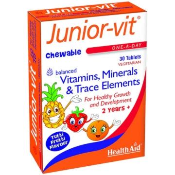 Junior-vit® 30 košļājamās tabletes HEALTHAID