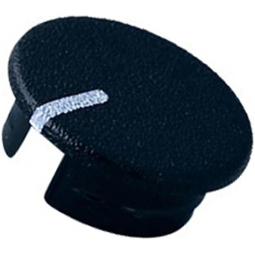 Cap; ABS; black; push-in; Pointer: white; round | 