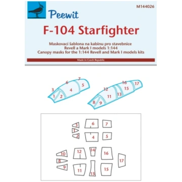 Canopy mask for F-104 Starfighter Mark I Peewit