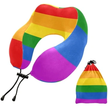 Ceļojuma spilvens LGBT Gay Pride Rainbow Flag Memo