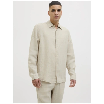 JACK&JONES - Vīriešu klasiskais krekls, 100% lins,
