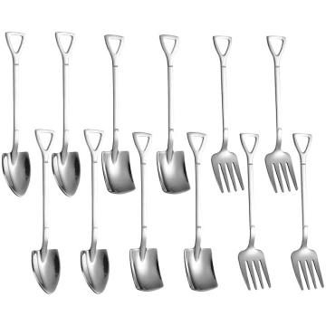 12 daļīgs lāpstiņu-karotes/dakšiņu komplekts, nerū