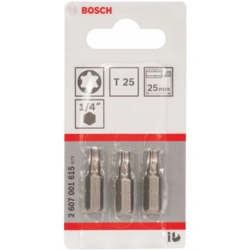 Bosch Extra Hard T25 uzgalis, 25mm, 3 gab. Nav nor