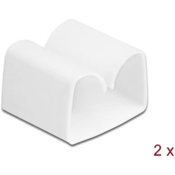 Delock Cable holder clip 2 pieces white 18395