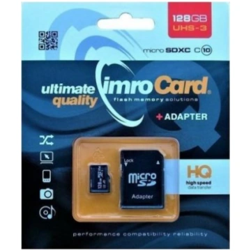 IMRO MICROSDXC 10/128GB UHS-3 ADP memory card Clas