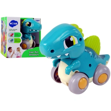Figurka LeanToys Dinozaur Na Kolkach Niebieski Fig