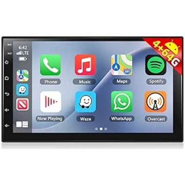 [4+64G] A-pple Carplay auto radio, 2Din 7 collu An