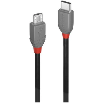 Lindy 36891 USB 2.0 Type C to Micro-B Cable 1m, Bl