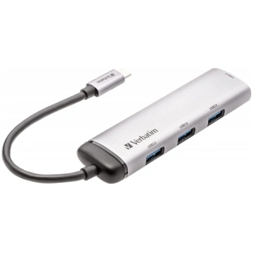 Verbatim USB-C multiport hub 4xUSB 3.2 silver 4914