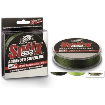 Pītā aukla SUFIX 832 Braid Camo 120m 0,15mm 9,2kg,