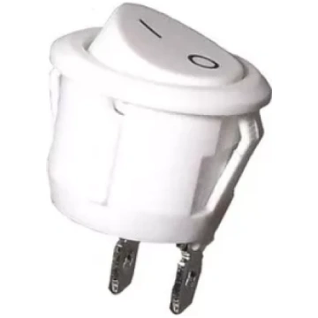 Slēdzis zemapmetuma nospiežams 6A 250V balts