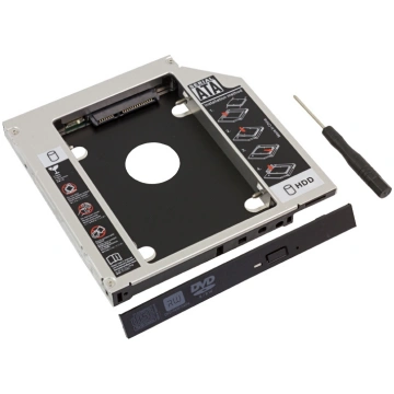 SATA III DVD-RW Bay Second HDD Caddy Adapter 12.7m