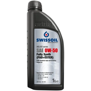 SAE 0W-50 - Fully Synth (PAO + ESTER), 1L Swissoil