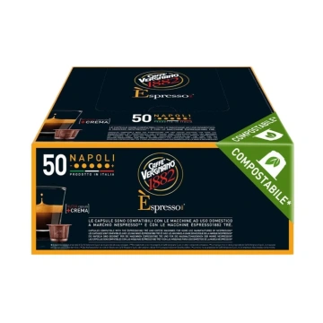 50 Capsule Nespresso Vergnano Compostabili Miscela