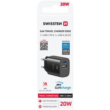 Ladowarka Swissten SWISSTEN Adapter sieciowy EDGE 