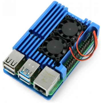 Raspberry Pi 4 Model B Aluminum Case with Dual Coo