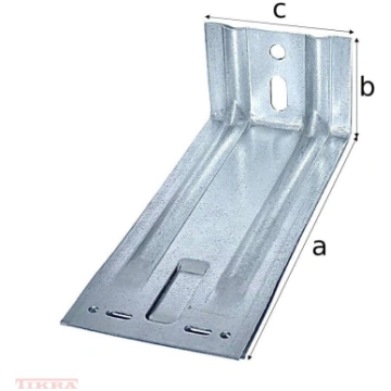 Fasādes leņķis 190x70x100x2.0 ar dubultribu