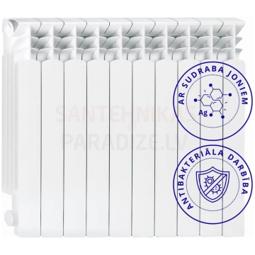 KFA higiēnisks alumīnija radiators G500F SILVER IO