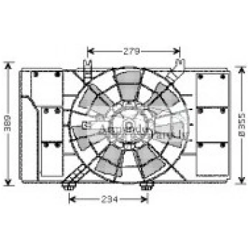 Neon 00-04 radiatora ventilators 5014577AA Armando