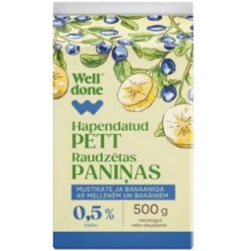Paniņas WELL DONE melleņu un banānu 0,5% 500g