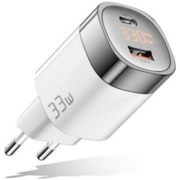 Lādētājs GaN USB Type-C, USB Type-A: 33W, PPS EXTR