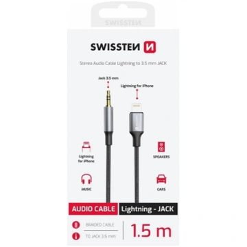 Adapter AV Swissten Audio Adapter Textile Lightnin