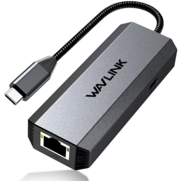 WAVLINK USB-C uz Ethernet adapteris, 2,5 Gbps RJ45
