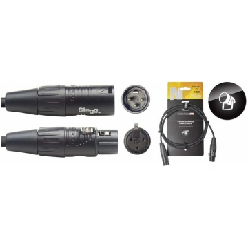 Stagg NDX1.5R-3, XLR, 1.5 m