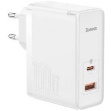 Lādētājs Baseus GaN5 Pro 1x USB-A 1x USB-C White (