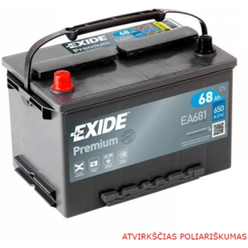 EXIDE - EA681 - 12V | 650A | 68Ah