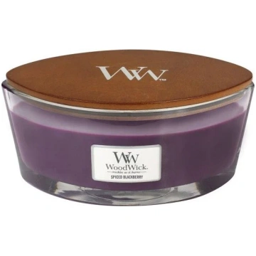 Svece, aromātiskā WoodWick Spiced Blackberry, 40 h