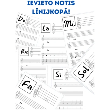 Mācies pierakstīt notis - darba lapas (gamma) Pirm