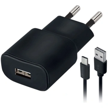Telefona lādētājs Forever, USB/AC/DC, melna krās